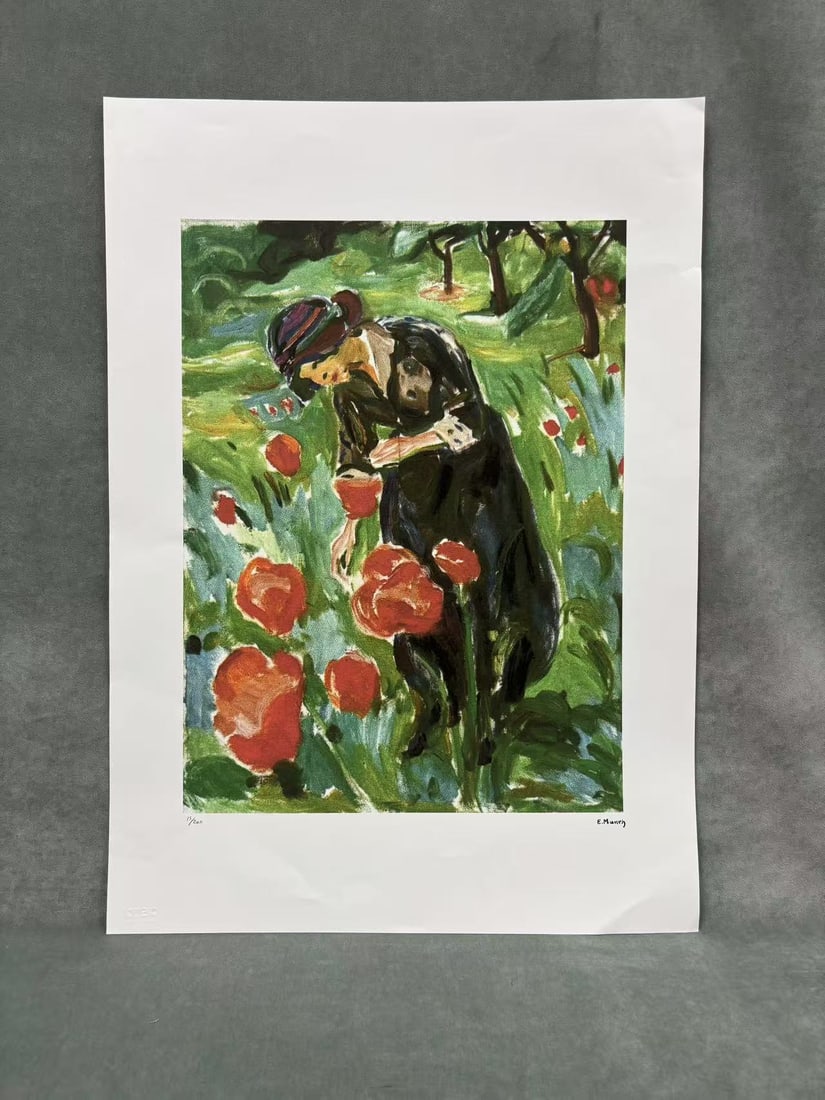 Edvard Munch, offset lithograph, signed in the plate: Artist: Edvard Munch (Norwegian, 1863-1944) Title: Year: 1990 Medium: offset lithograph Image Size: 19.7 x 14.2 inches Sheet Size: 27.5 x 19.7 inches Catalog reference: De