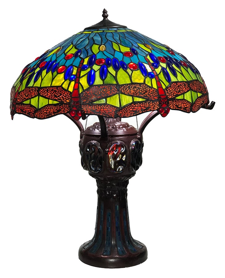 Tiffany Style Lamp in Blue (1 of 3)