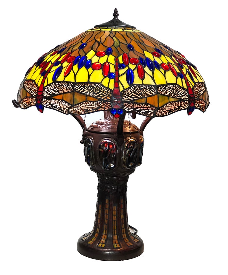Tiffany Style Lamp in Yellow (1 of 3)
