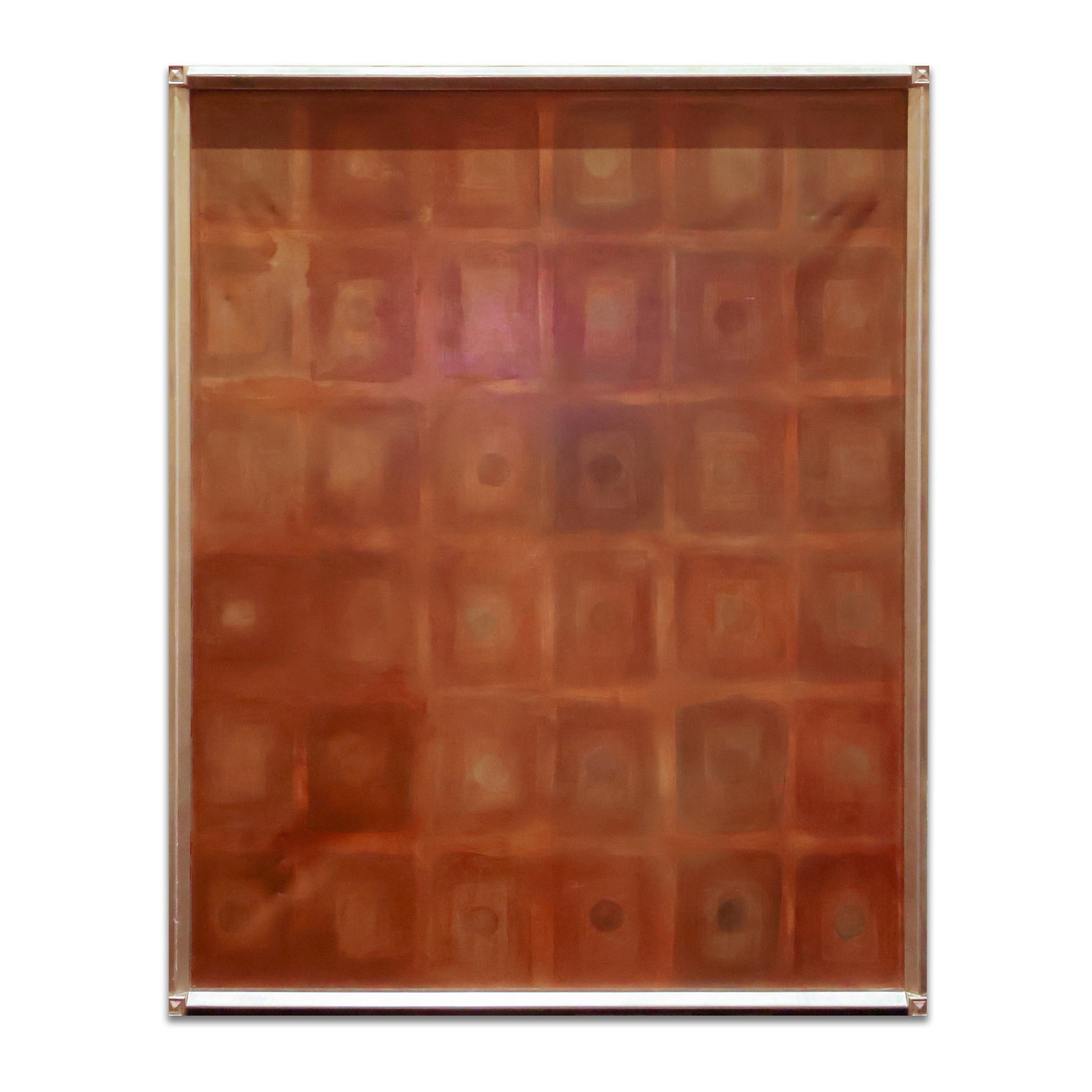 Framed Art: Abstract of squares in a bronze colored frame. Size 63" x 50". Total Quantity: 1.
