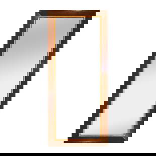 Framed Mirror: Mirror with a brown colored frame. Size 95" x 42". Total Quantity: 1.