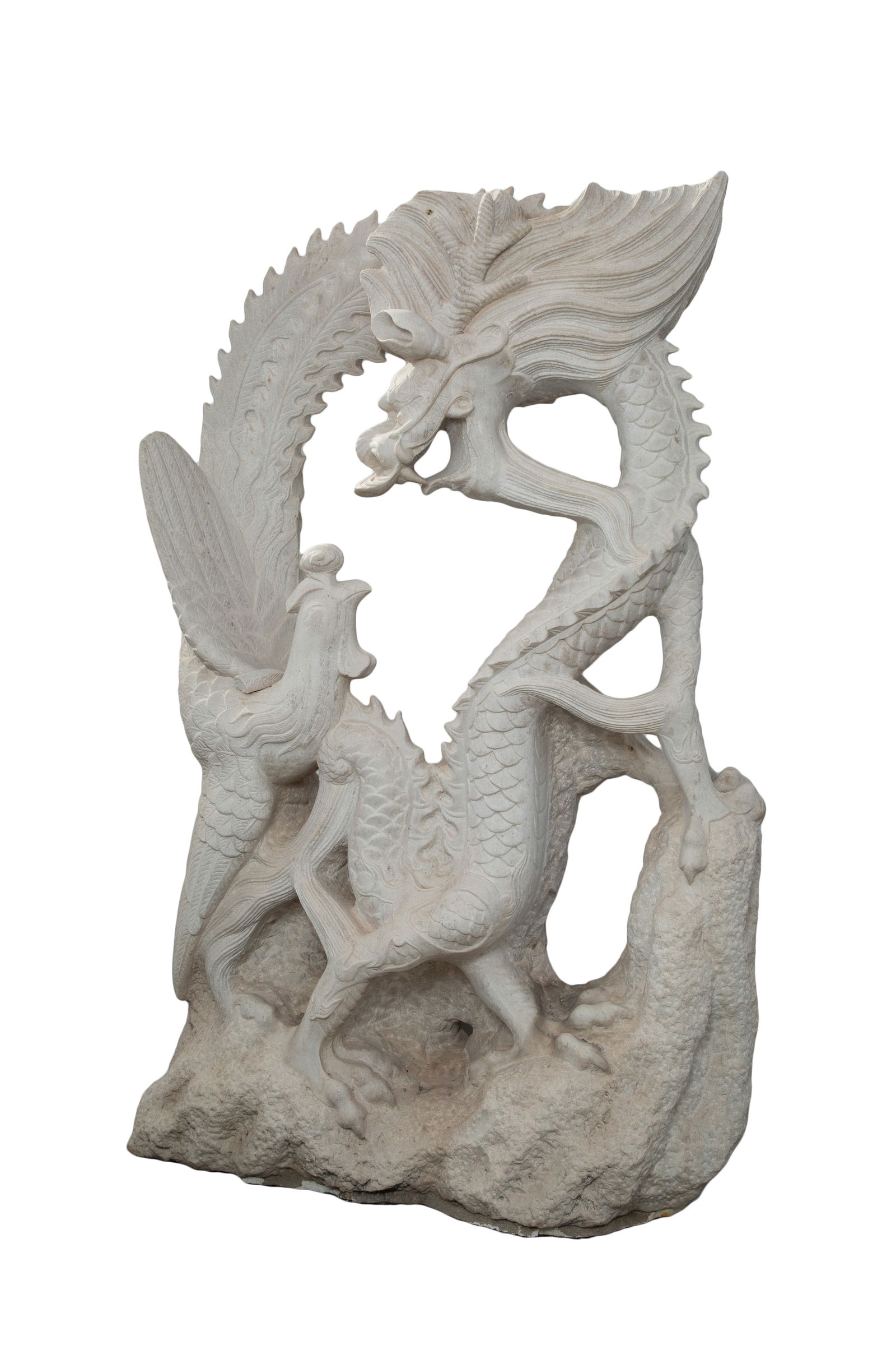 Marble carved Dragon & Phoenix (1 of 4)