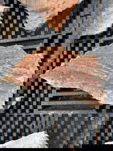 Mirage Volcano Facade Piece: A portion of the facade of the Mirage volcano.. Size 1'10" x 1'0" x 4". Glass/Resin.Total Quantity: 1.