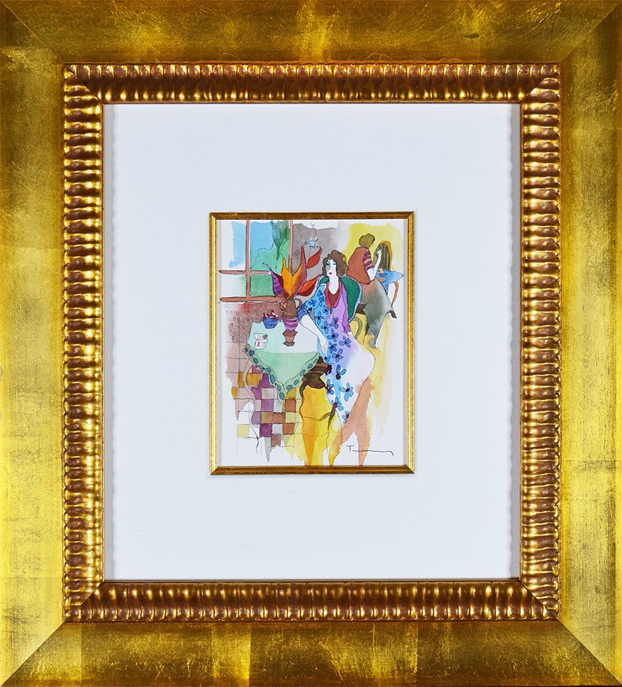 Itzchak Tarkay "The Coffee Shop" Mixed media (1 of 4)