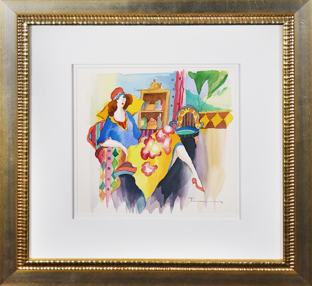 Itzchak Tarkay "Enjoying the Afternoon" Mixed media (1 of 4)