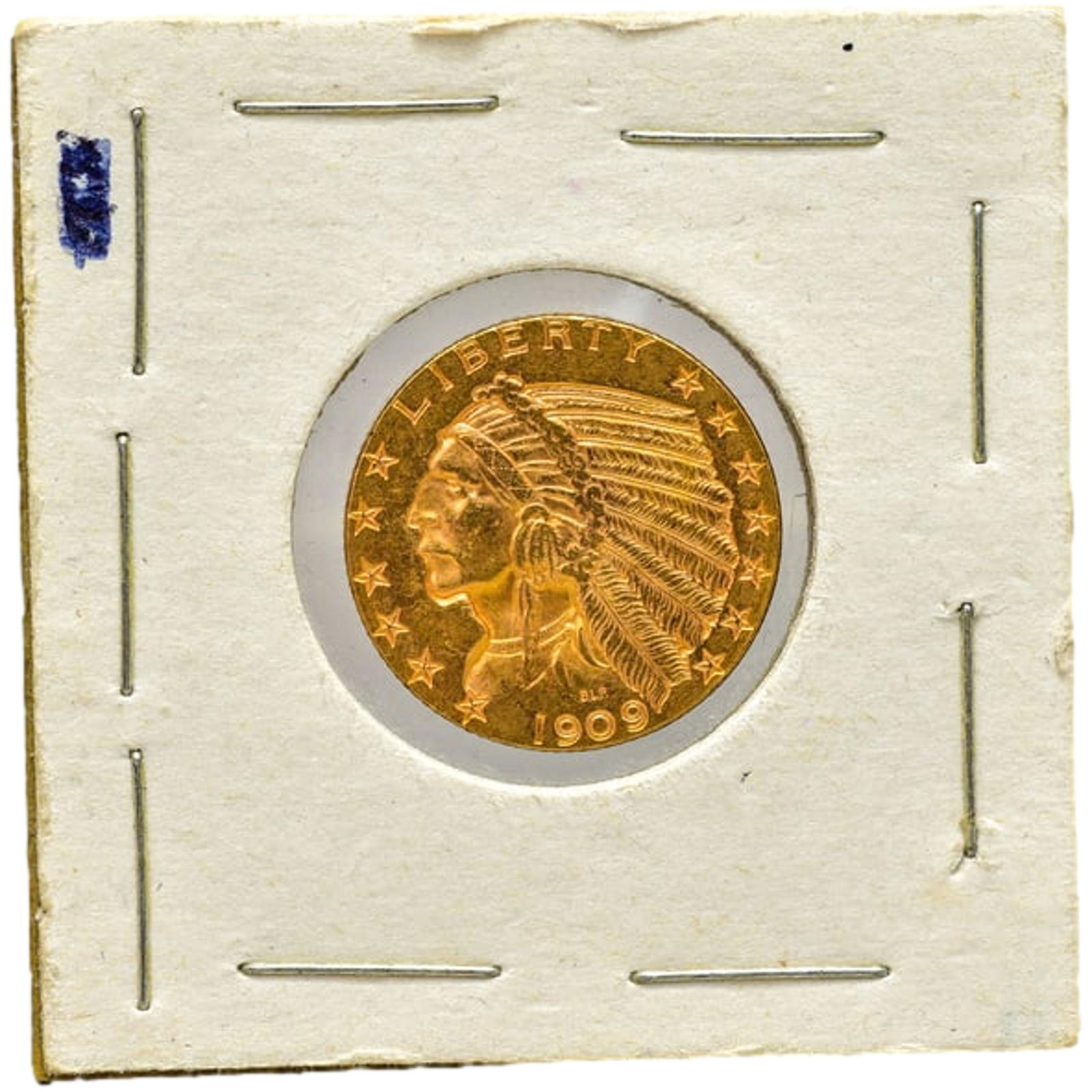 1909-D Indian Head Gold $5 Half Eagle Coin (1 of 4)