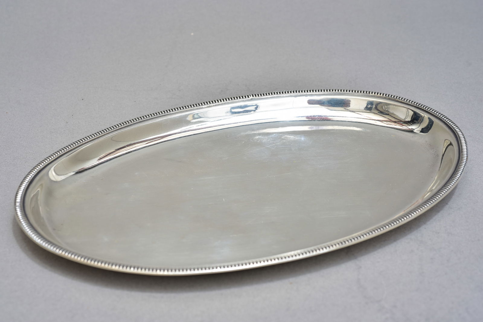 J.E. Caldwell & Co. English Sterling Silver Oval Plate (1 of 5)