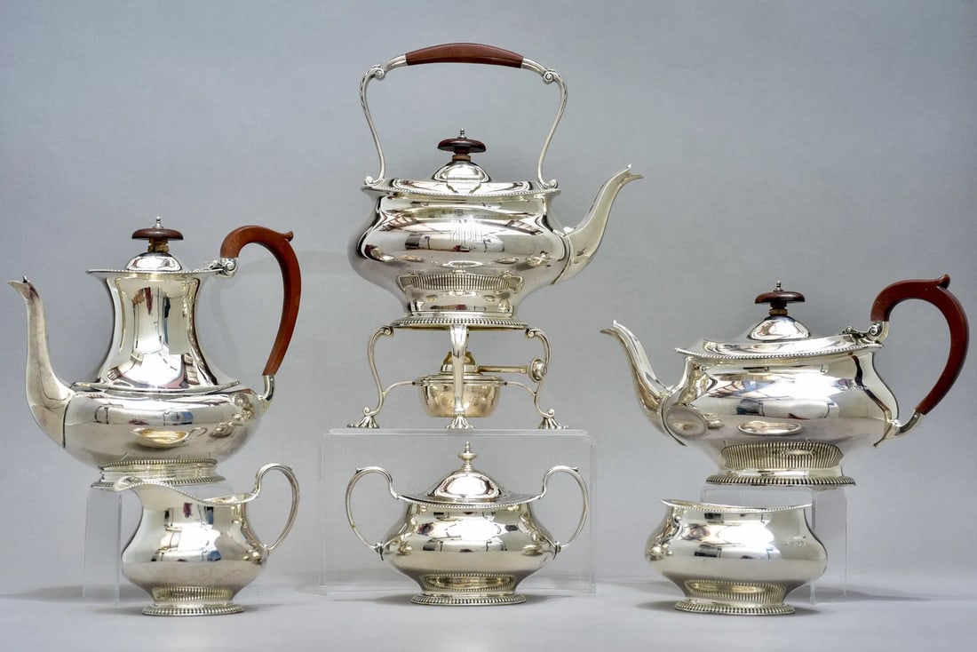 J.E. Caldwell & Co. English Sterling Silver Tea Set (1 of 20)