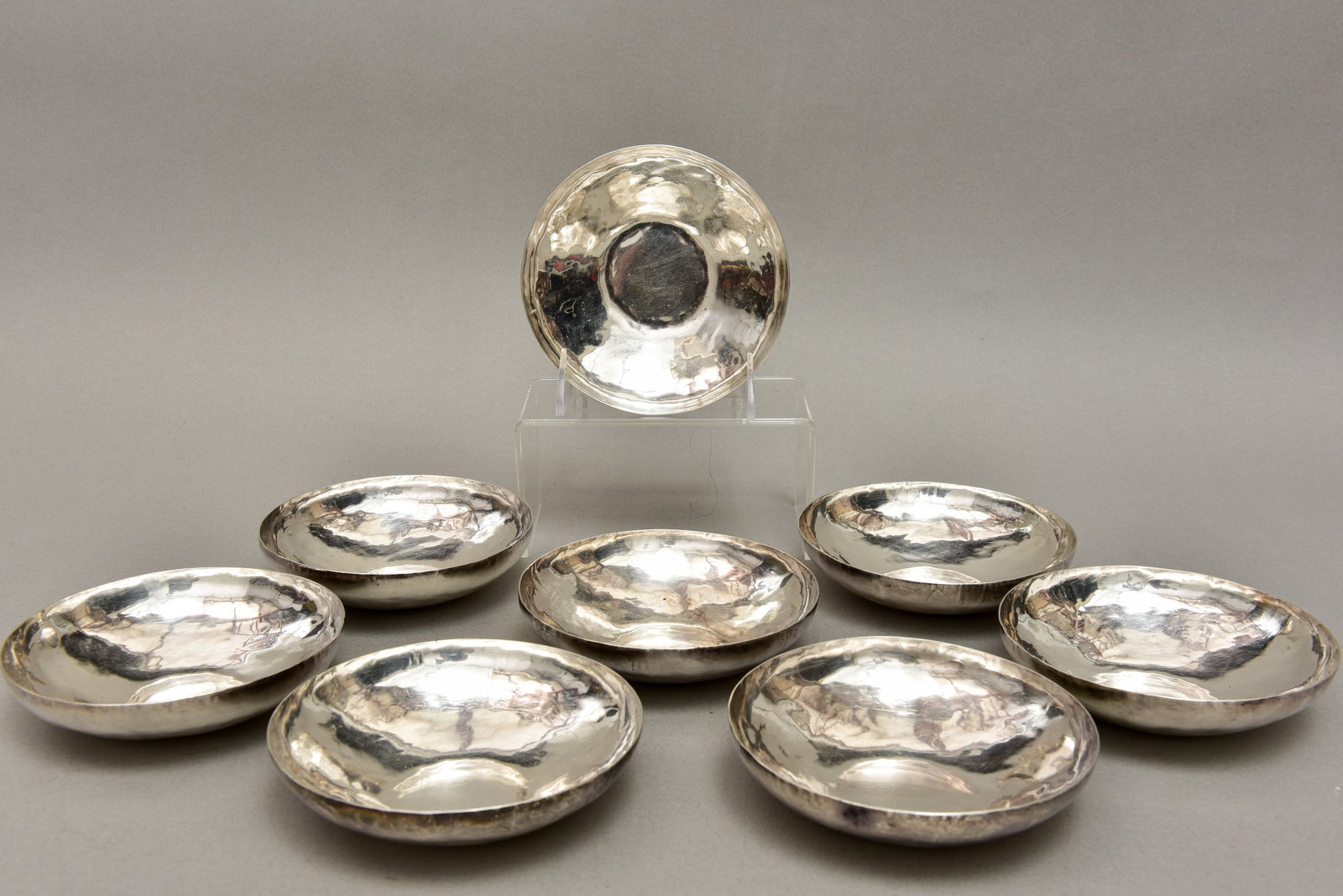 Set of Eight Asheville Silvercraft Hand Wrought Sterling Silver Bowls (1 of 5)