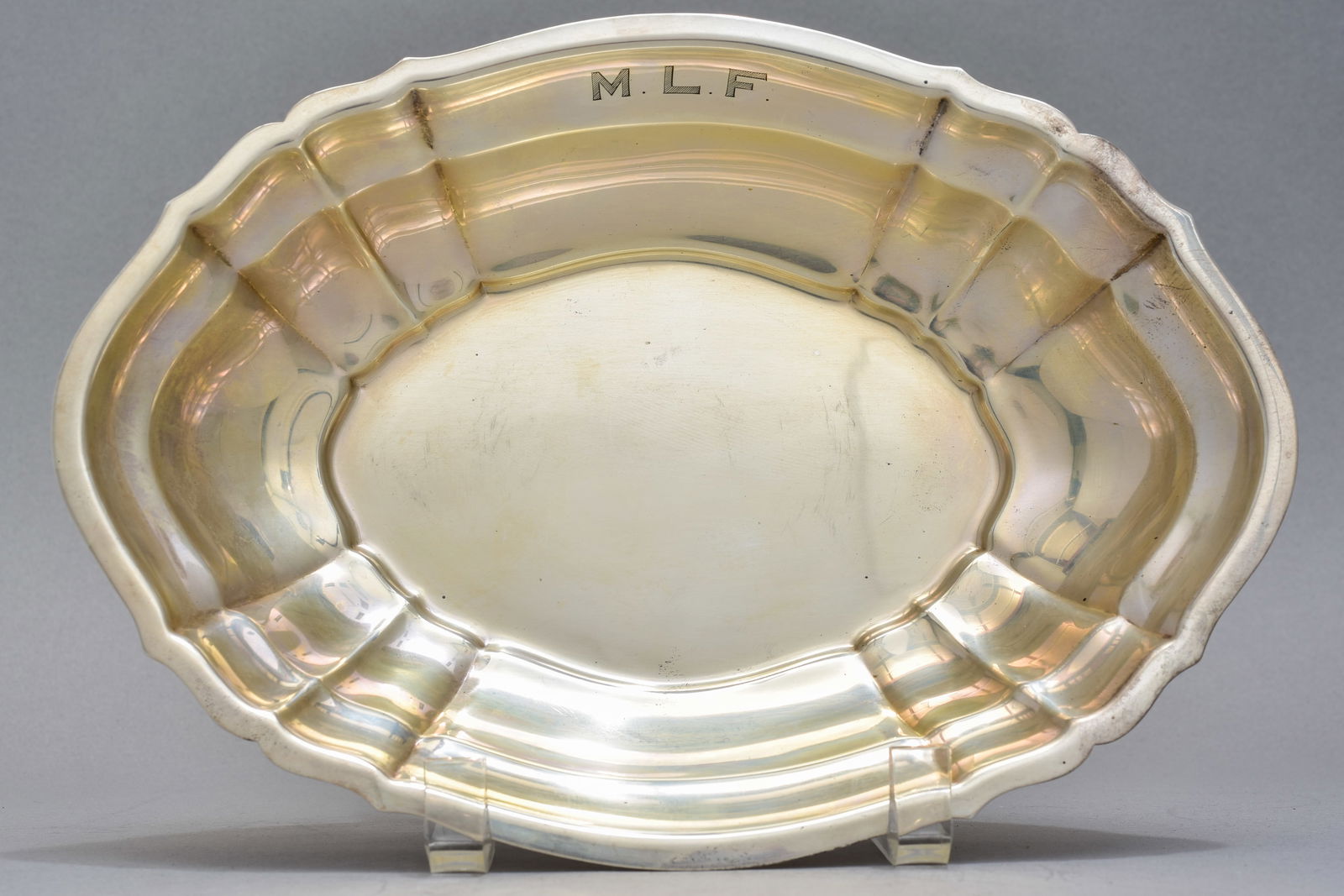 J.E. Caldwell & Co. Gorham Chippendale Sterling Silver Oval Bowl (1 of 7)