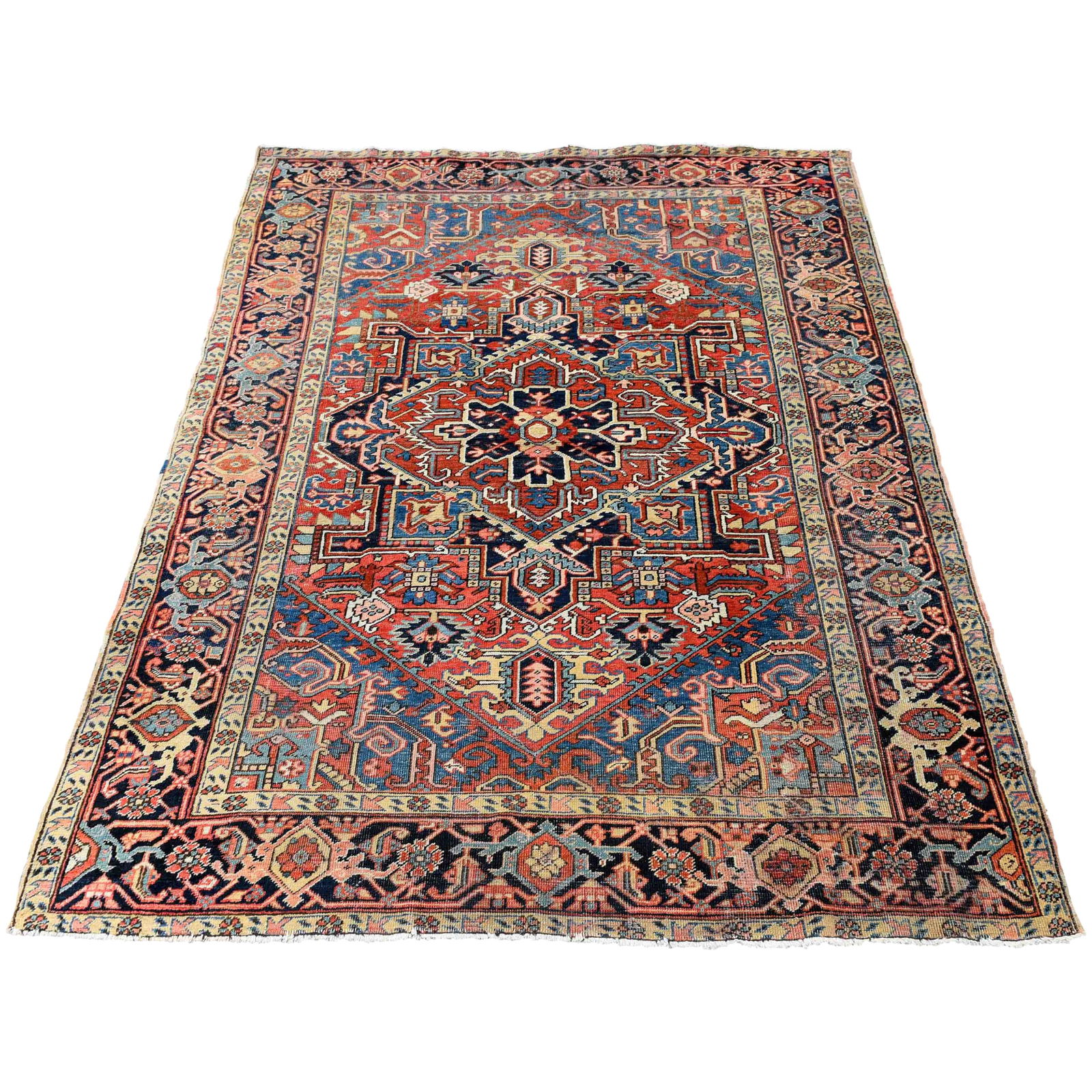 Antique Persian Heriz Hand Knotted Wool Area Rug (1 of 11)