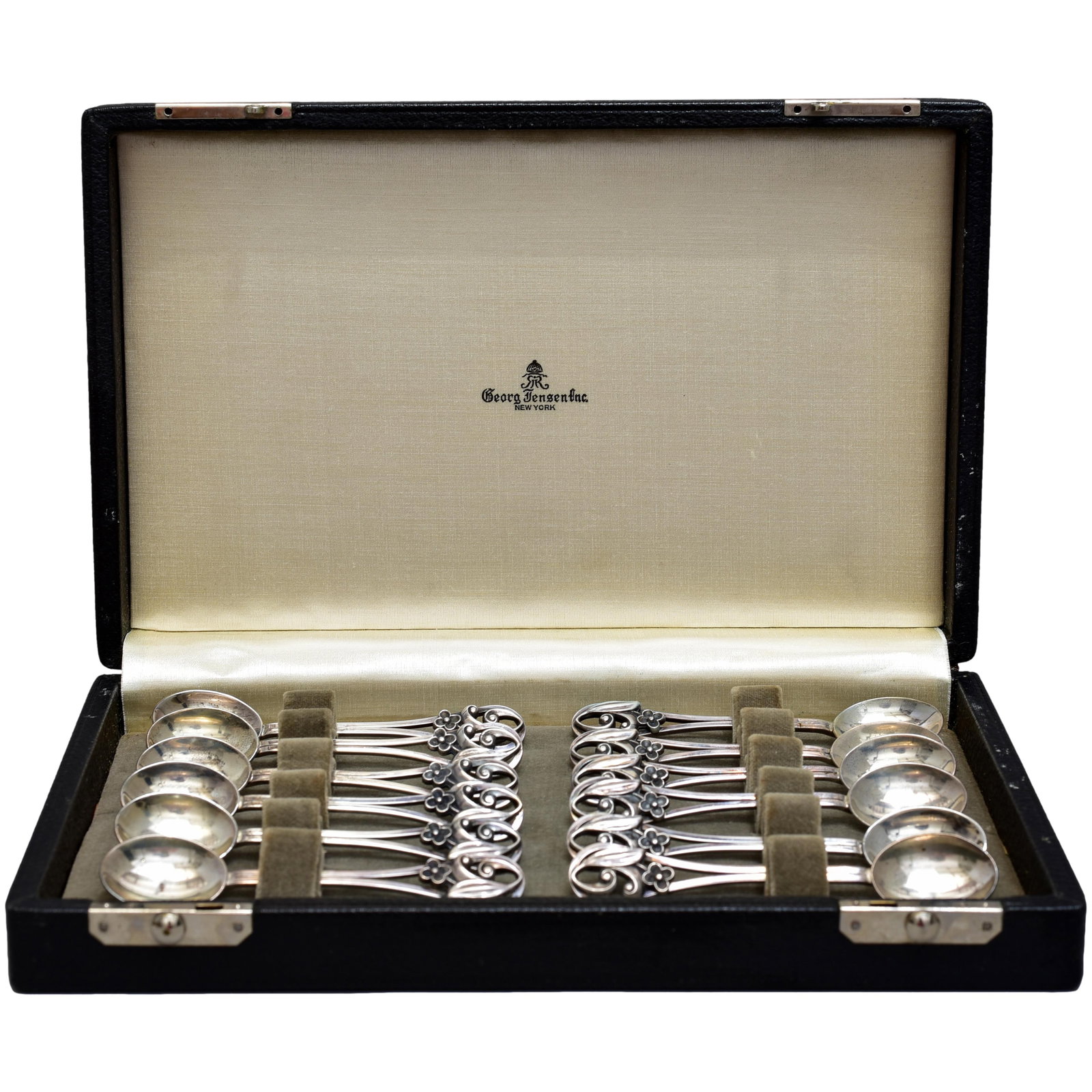 Set of 12 Rare Georg Jensen Sterling Silver Spoons (1 of 14)