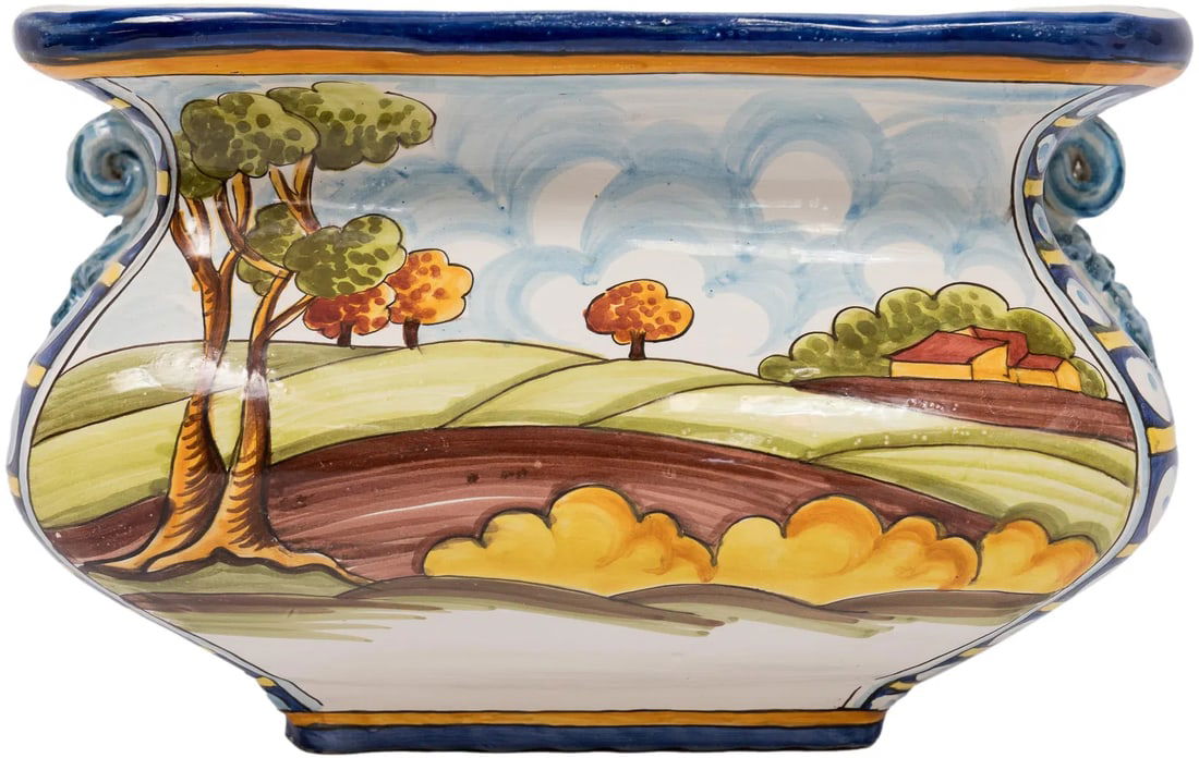 Large Vietri Italian Hand Painted Planter (1 of 8)