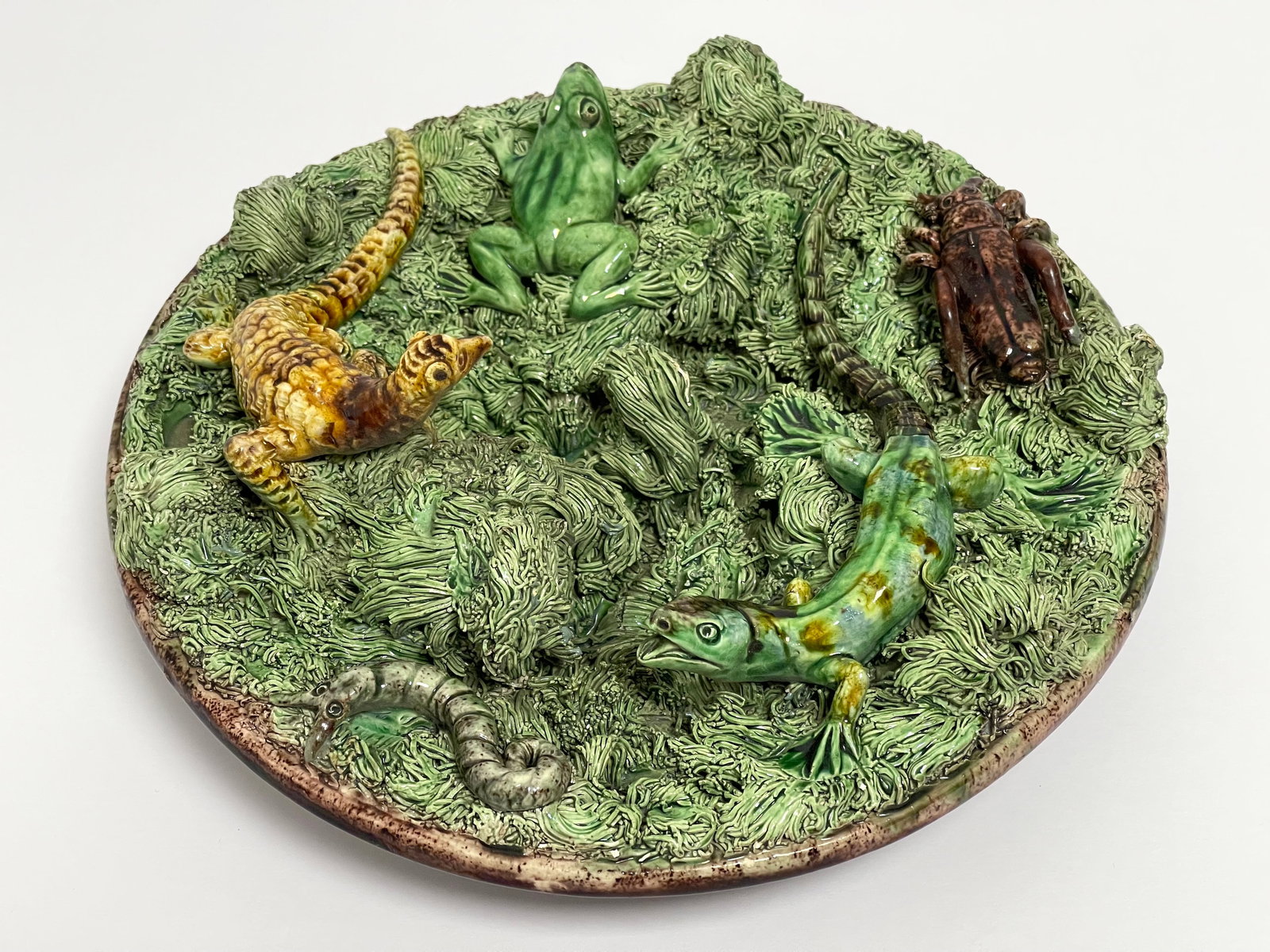 Manuel Mafra (Portuguese, 1831-1905) Palissy Ware Plate (1 of 16)