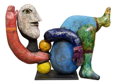 Roger Capron (French, 1922-2006) Enameled Ceramic Figural Sculpture