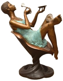 Misha Frid (Russian, b.1938) Life Size Bronze Sculpture Titled “Sheer Delight”