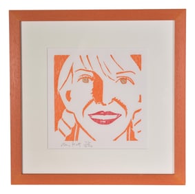 Alex Katz Signed Woodcut Original Limited Edition Print Titled "Jessica" Numbered 78/200