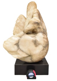 Elaine Hyman (b. 1929) Signed Marble Sculpture Depicting Two Birds On Swivel Base Dated '76