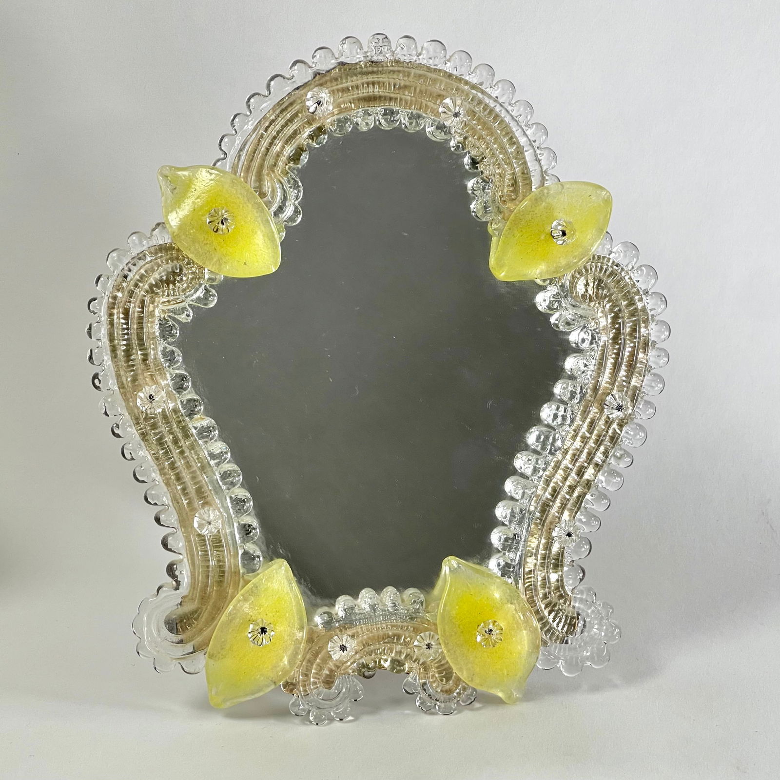 Venetian Murano Glass Scalloped Vanity Mirror (1 of 10)