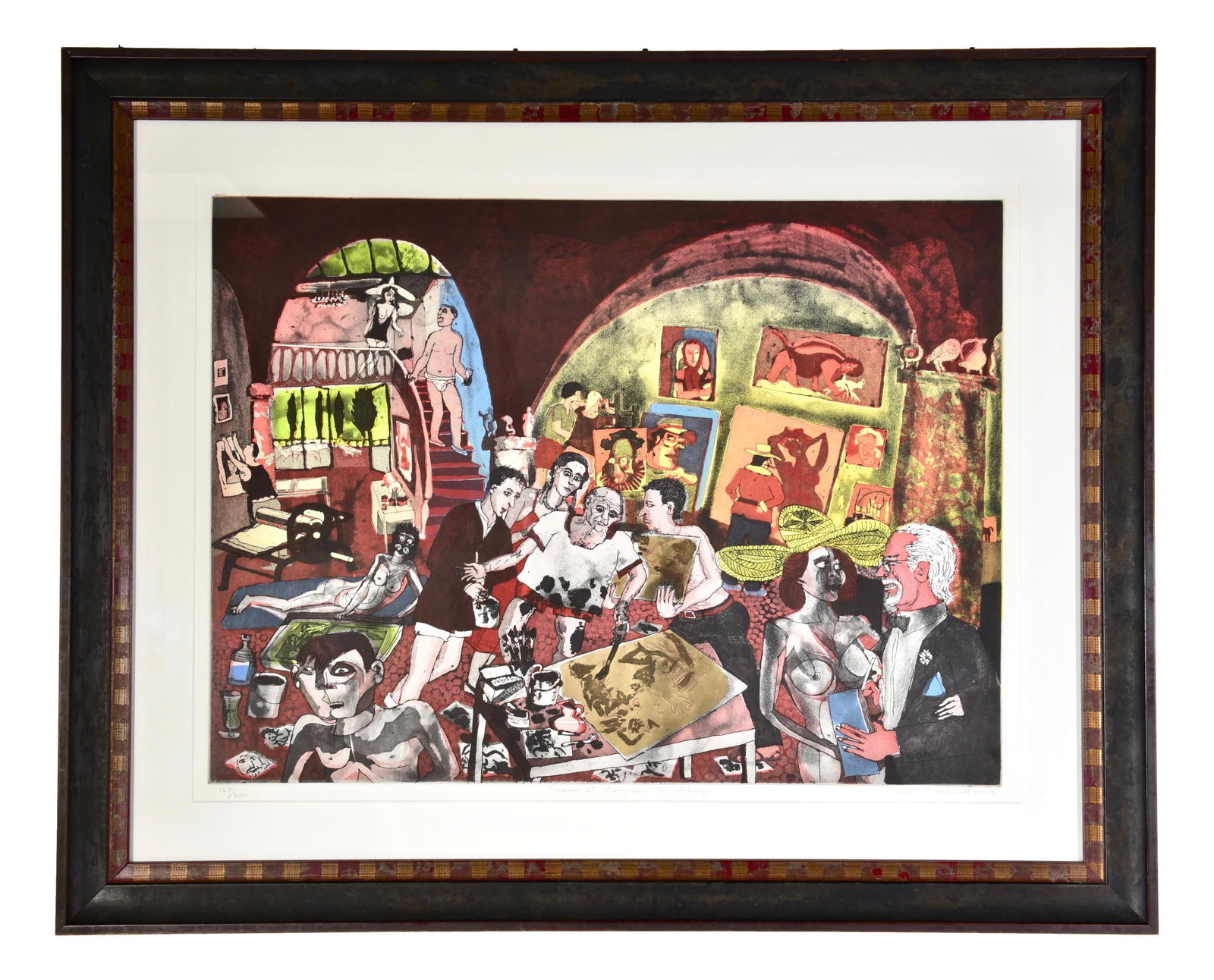 Warrington Colescott Signed Etching Titled "Picasso at Mougins: the etchings" (1 of 11)