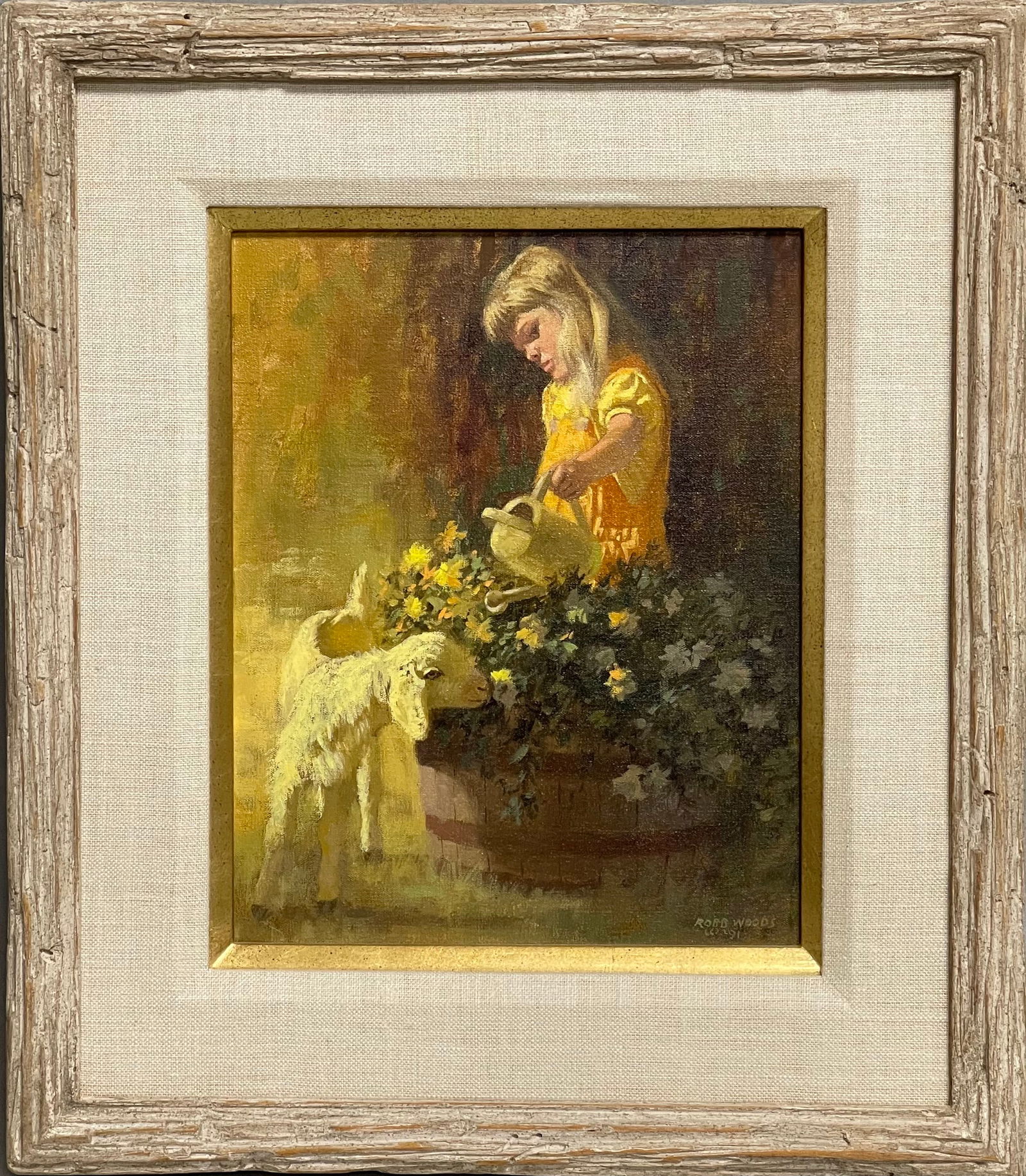 Robb Woods (American) “Water For The Flowers” Oil On Board (1 of 8)