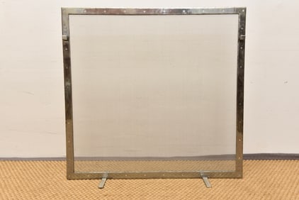 John Lyle Polished White Bronze Fire Screen