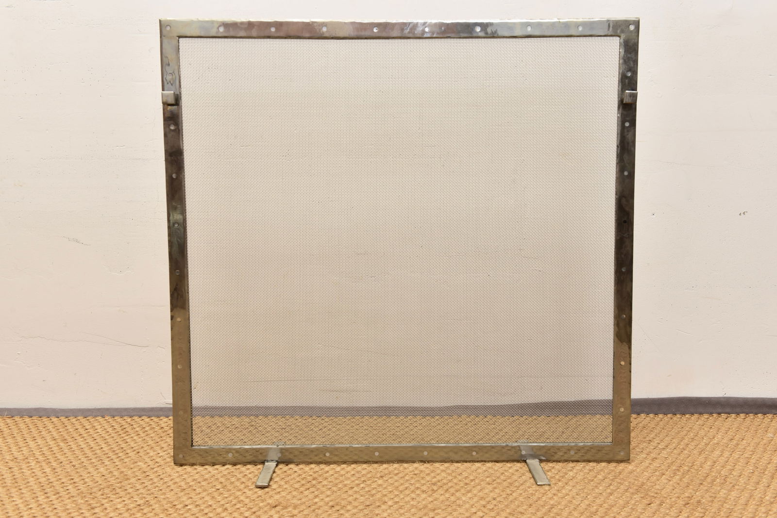 John Lyle Polished White Bronze Fire Screen (1 of 7)