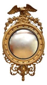 Federal Convex Mirror With Eagle Crown