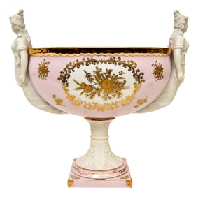 19th C. French Centerpiece Pedestal Bowl