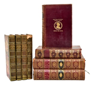 Collection of Antique Books - Life and Works of Burns and more