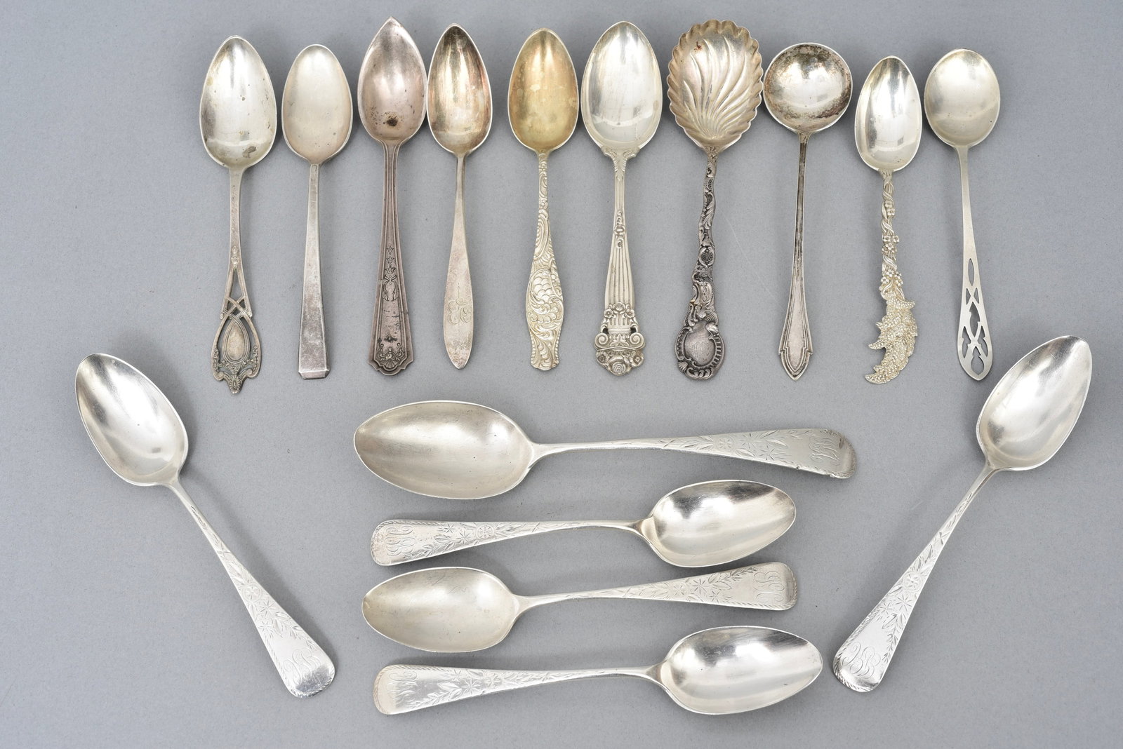 Collection of 16 Sterling Silver Spoons (1 of 17)