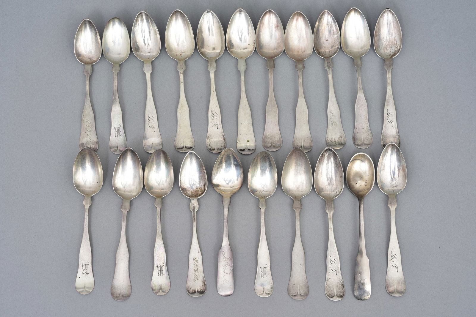 Collection of 21 Coin Silver Spoons (1 of 6)