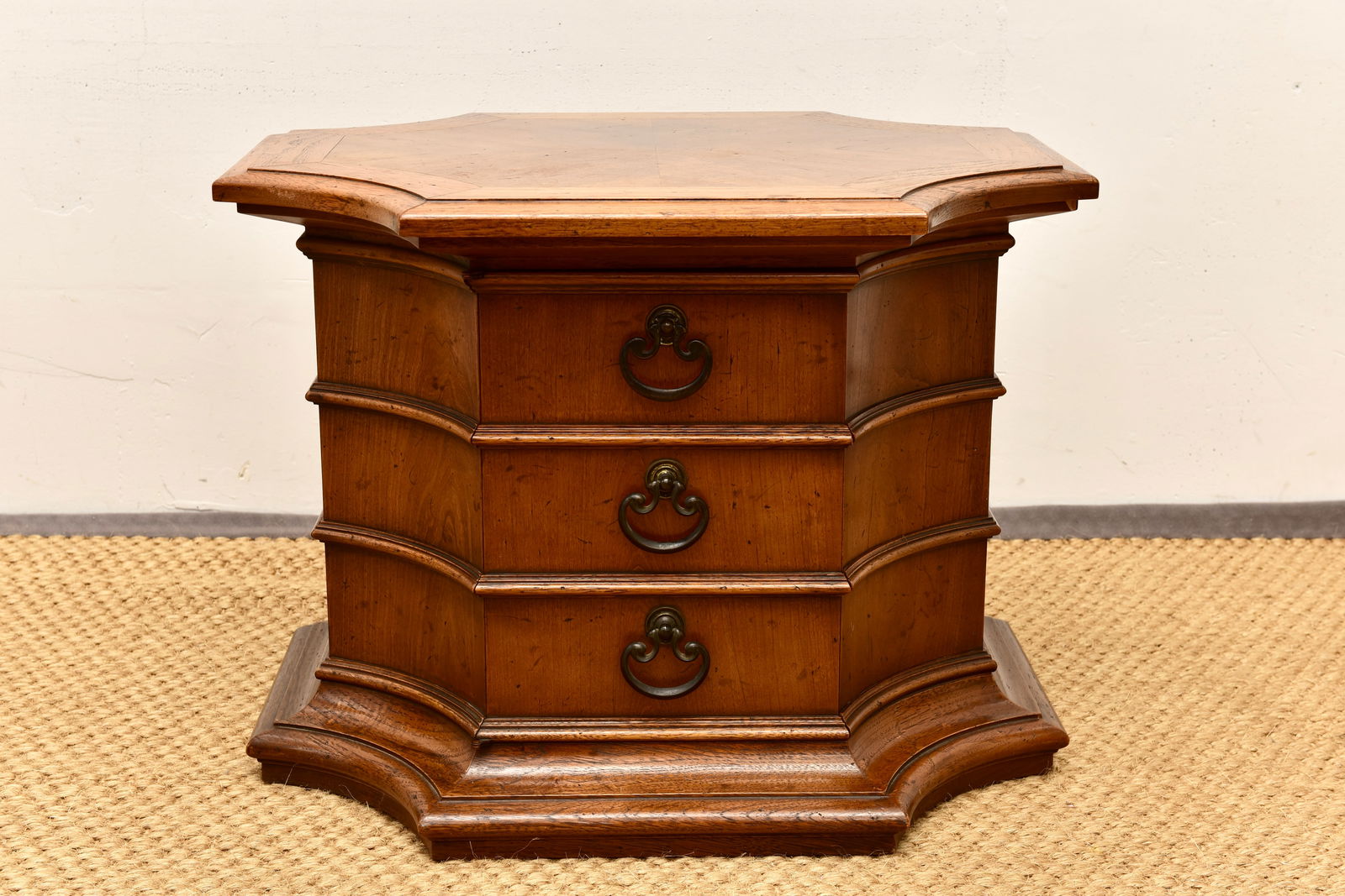 Heritage Grand Tour Hexagon Shaped Wood Side Table (1 of 6)