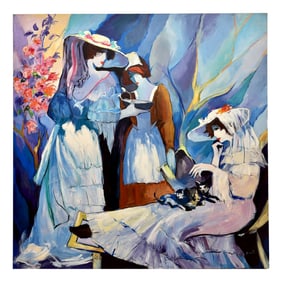 Laurant Signed Large Oil On Canvas Painting