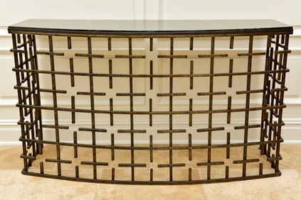 Iron Console Table With Marble Top