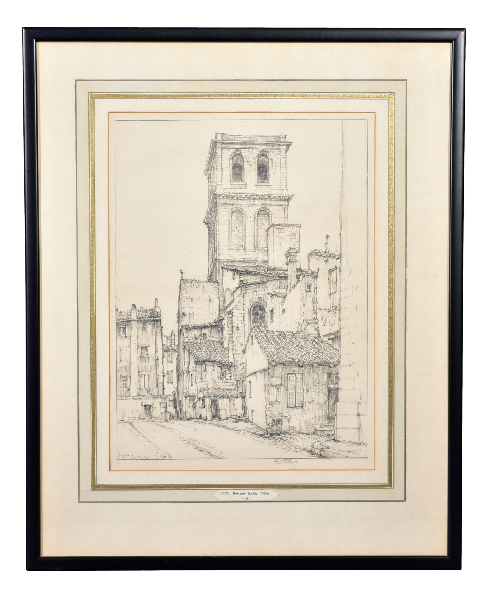 Ernest Roth (1879-1964) Signed Original Drawing Dated 1927 (1 of 7)