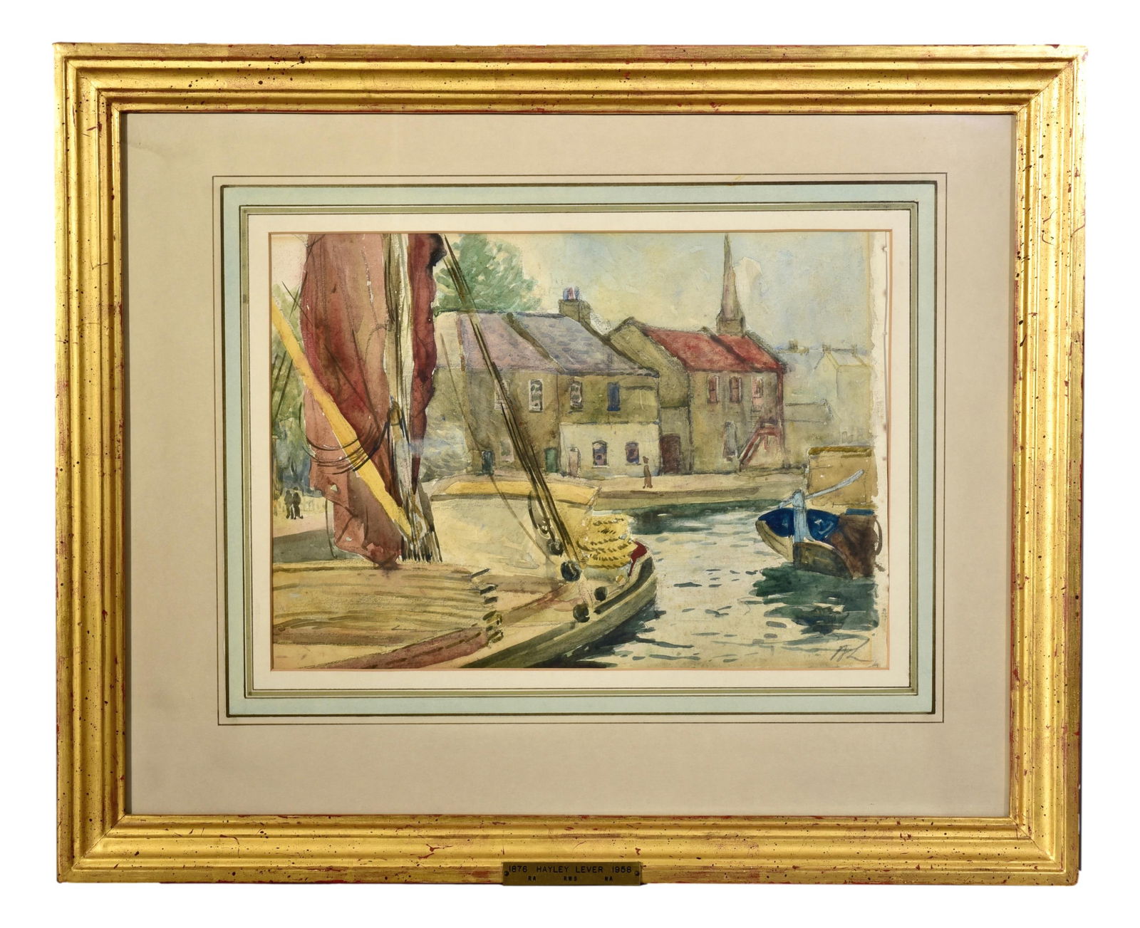 Hayley Lever (1876-1958) Signed Original Watercolor Titled “Holland" Dated 1902 (1 of 14)