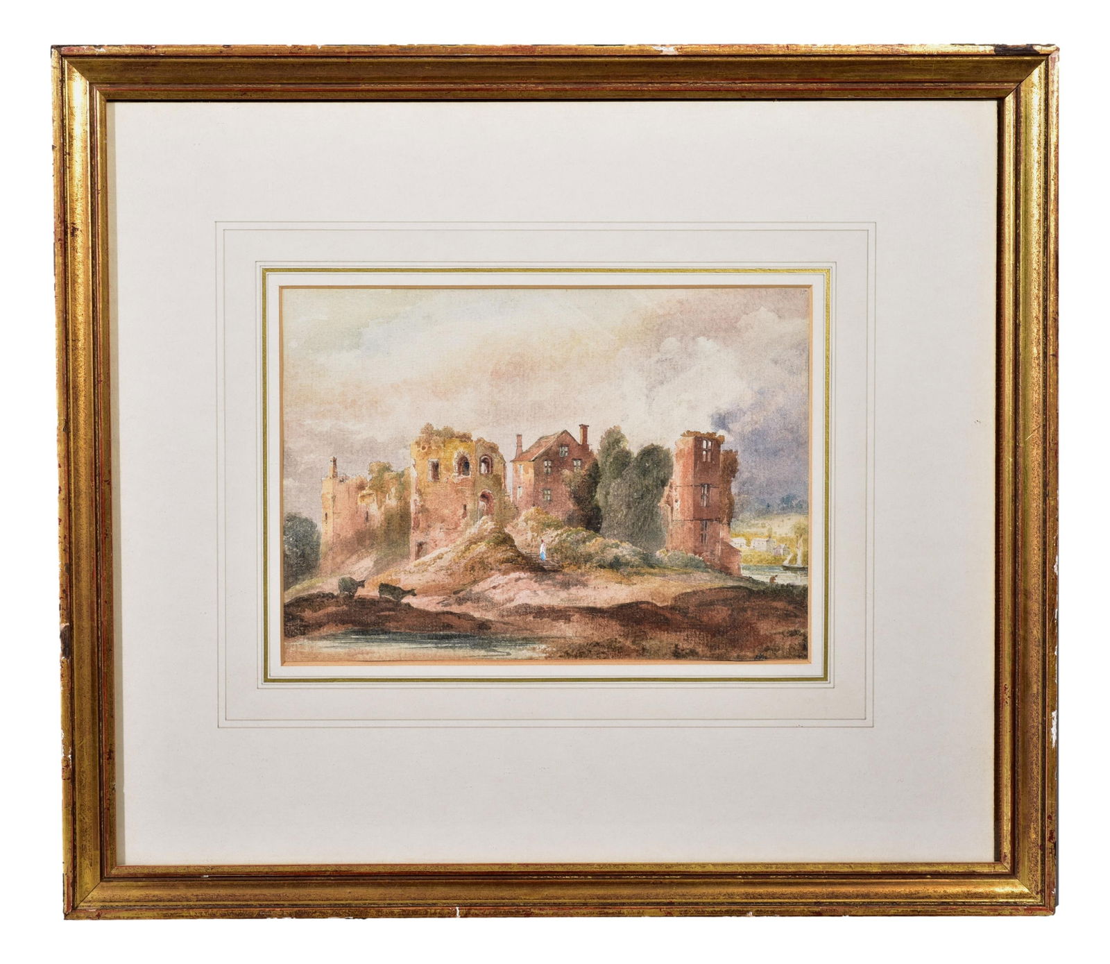 Anthony Vandyke Copley Fielding (1787-1855) Signed Watercolor of Wilton Castle (1 of 5)