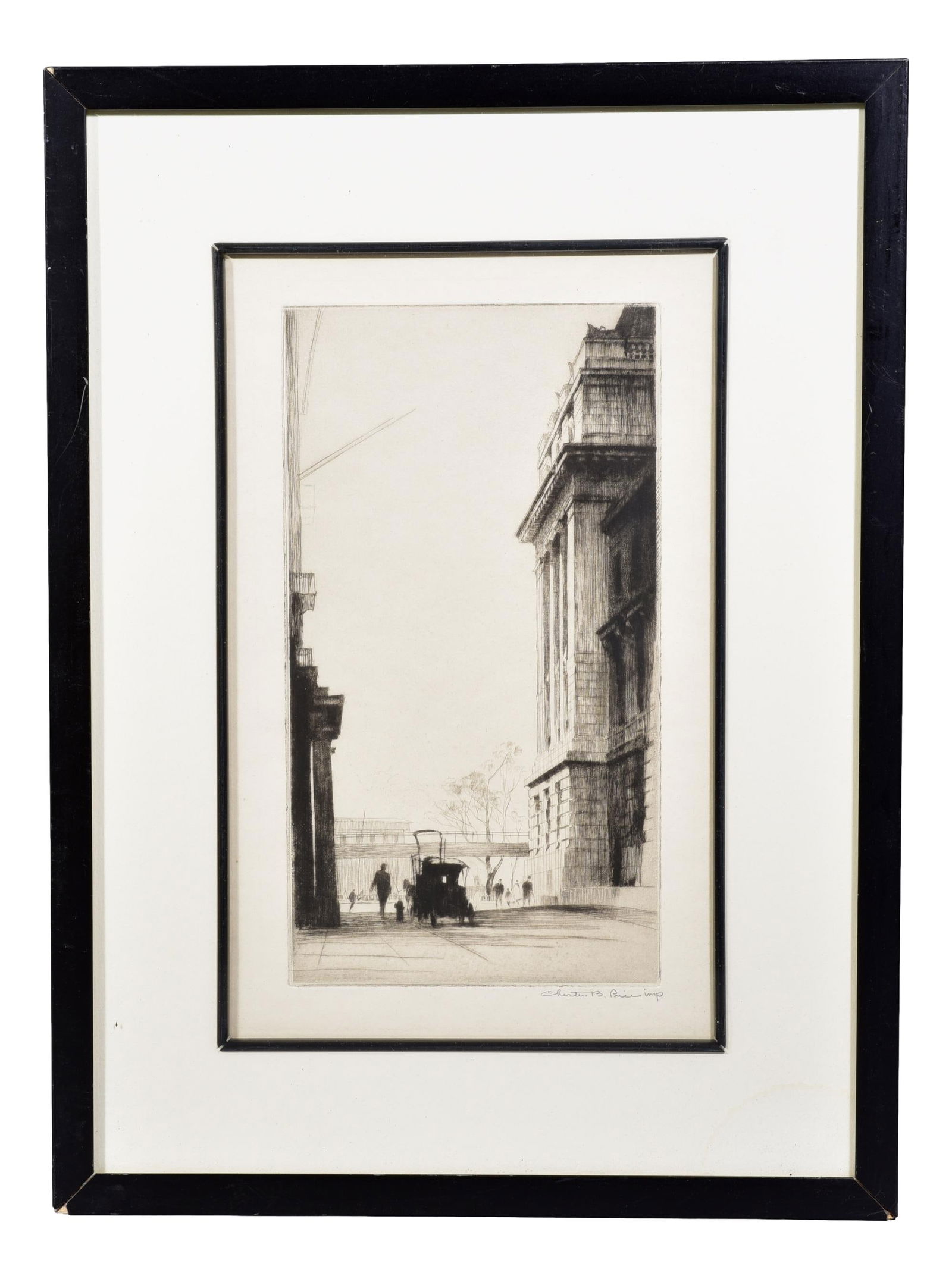 Chester B. Price Imp. (American 1885-1962) Drypoint Etching of The Custom House, New York (1 of 8)