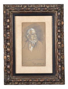 Pencil and Pastel Drawing by Kelly of Robert Peterson Dated 1881: Dimensions: - Framed: 12 5/8”H x 9 1/2”W - Sight: 6 1/4”H x 3 1/2”W Town Auction House & Gallery also offers local delivery to Manhattan, Connecticut and Westchester for most i