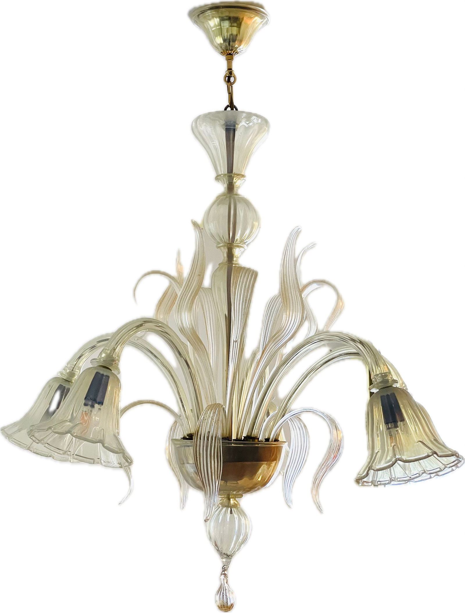 Murano Glass Five Arm Venetian Chandelier (1 of 4)