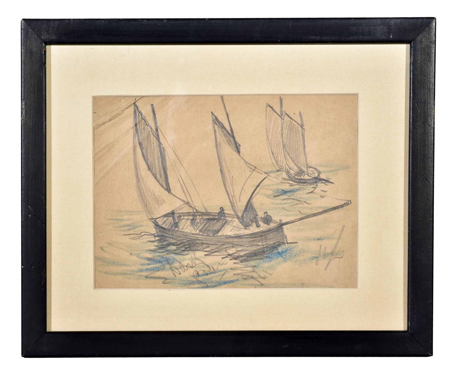 Hayley Lever (1876-1958) Signed Original Nautical Drawing (1 of 6)