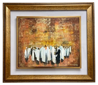 Anatoly Baratynsky (Russian/Israeli, B.1962-) “At The Western Wall” Oil On Canvas