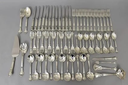 Gorham Chantilly Sterling Silver Flatware Set - Service for 12 Plus Serving Pieces