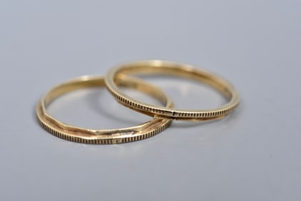 Pair of 14k Yellow Gold Bands