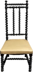 French Ebonized Barley Twist Side Chair, 19th Century