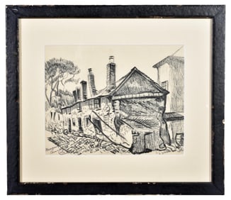 Hayley Lever (1876-1958) Signed Original Drawing Of Cornwall