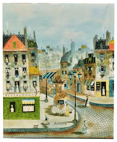 Robert Scott Original Oil Street Scene Impressionist Painting