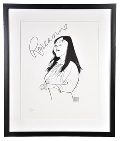 Al Hirschfeld Lithograph Titled "Roseanne" Barr Numbered 272/500 with COA
