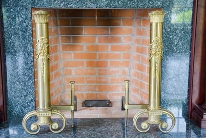 Fireplace Brass Andirons